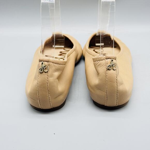 Sam Edelman Shoes Womens 6.5 Beige Leather Ballet Flats Comfort Classic Slip On - Picture 6 of 12